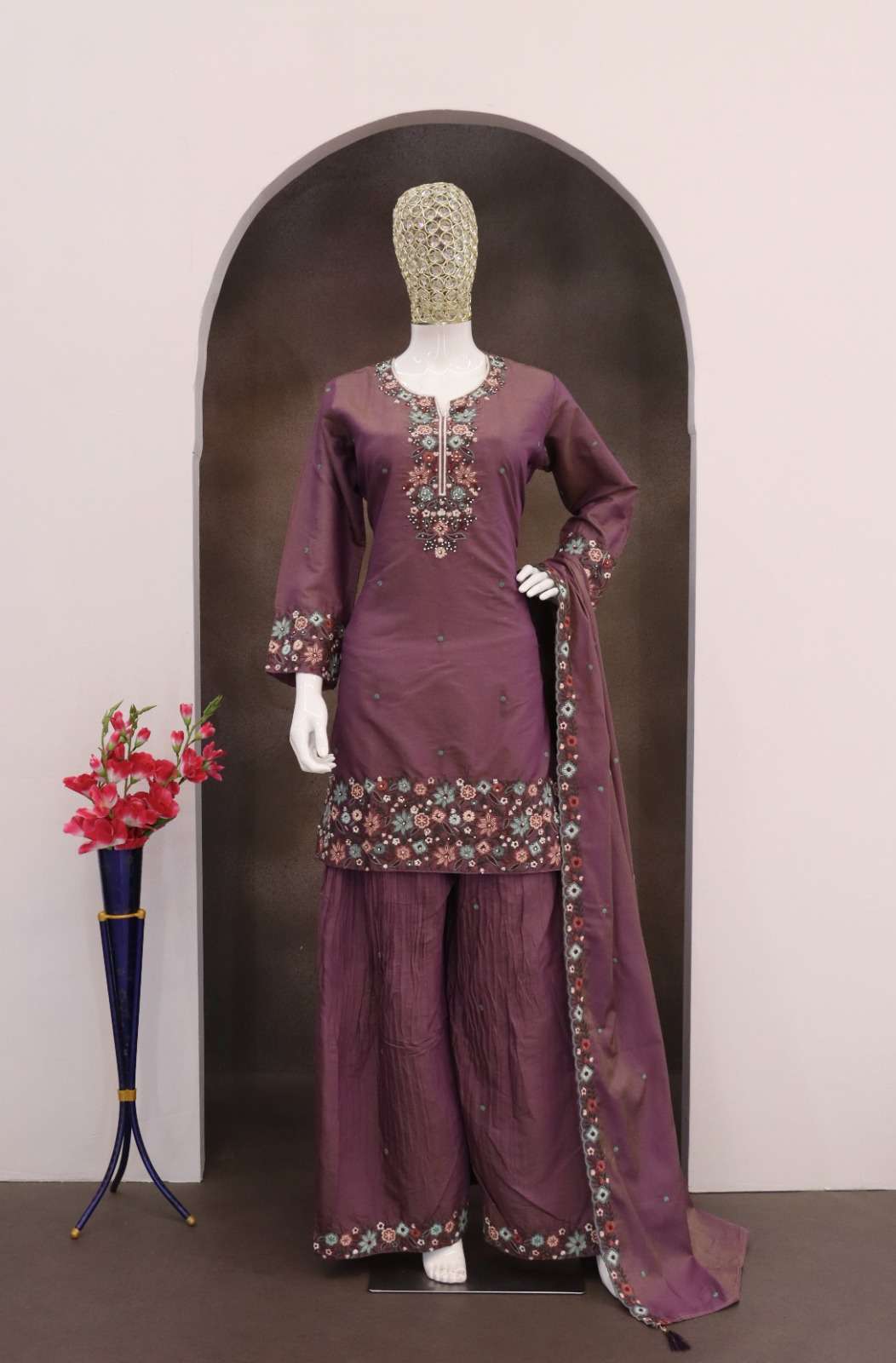 10224 READYMADE COLLECTION SIMAR MULTI WORK PALAZZO SUIT FOR WEDDING TYPE OUTFIT SHOP NOW